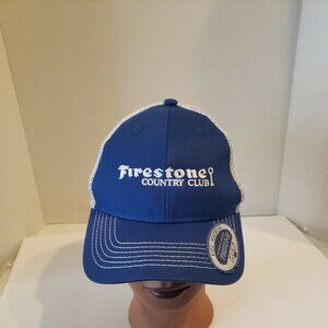 Firestone‎ Country Club Hat Blue Kids Adjustable Baseball Cap New AHEAD HEADGEAR